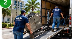 Equipment being loaded for recovery